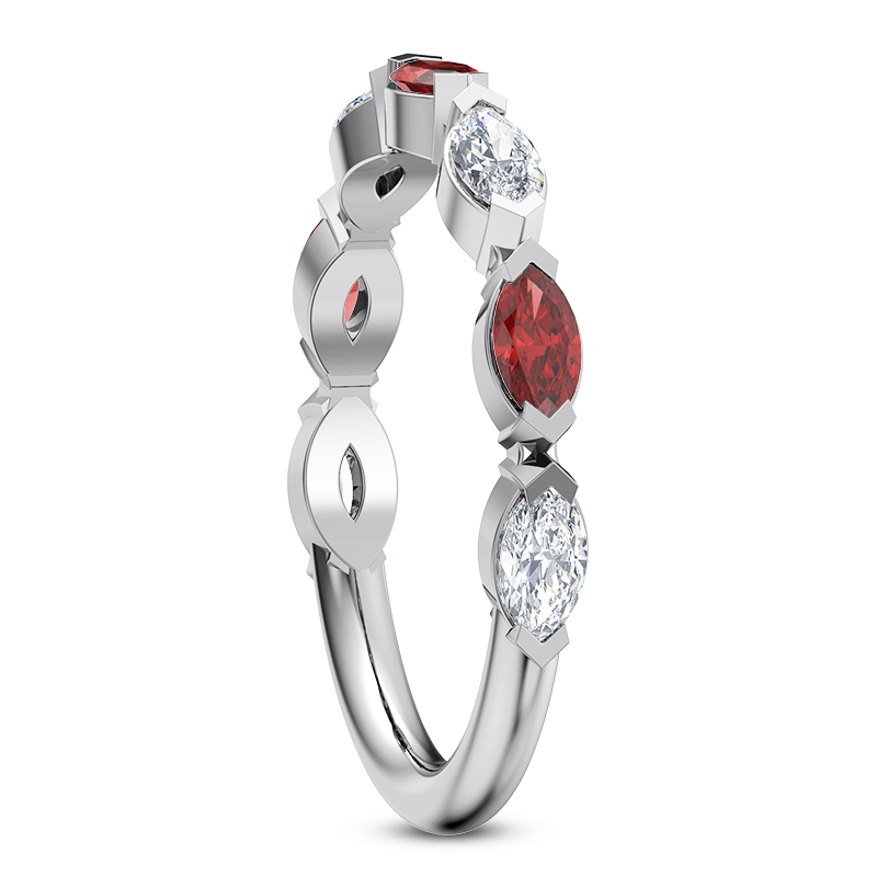 Cherry Diamond and Ruby Band