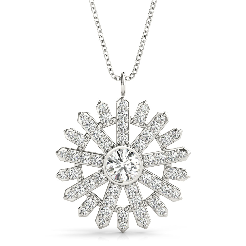 Sunburst Lab Diamond Necklace