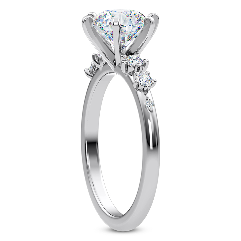 Katya Graduated Spaced Pave Engagement Ring