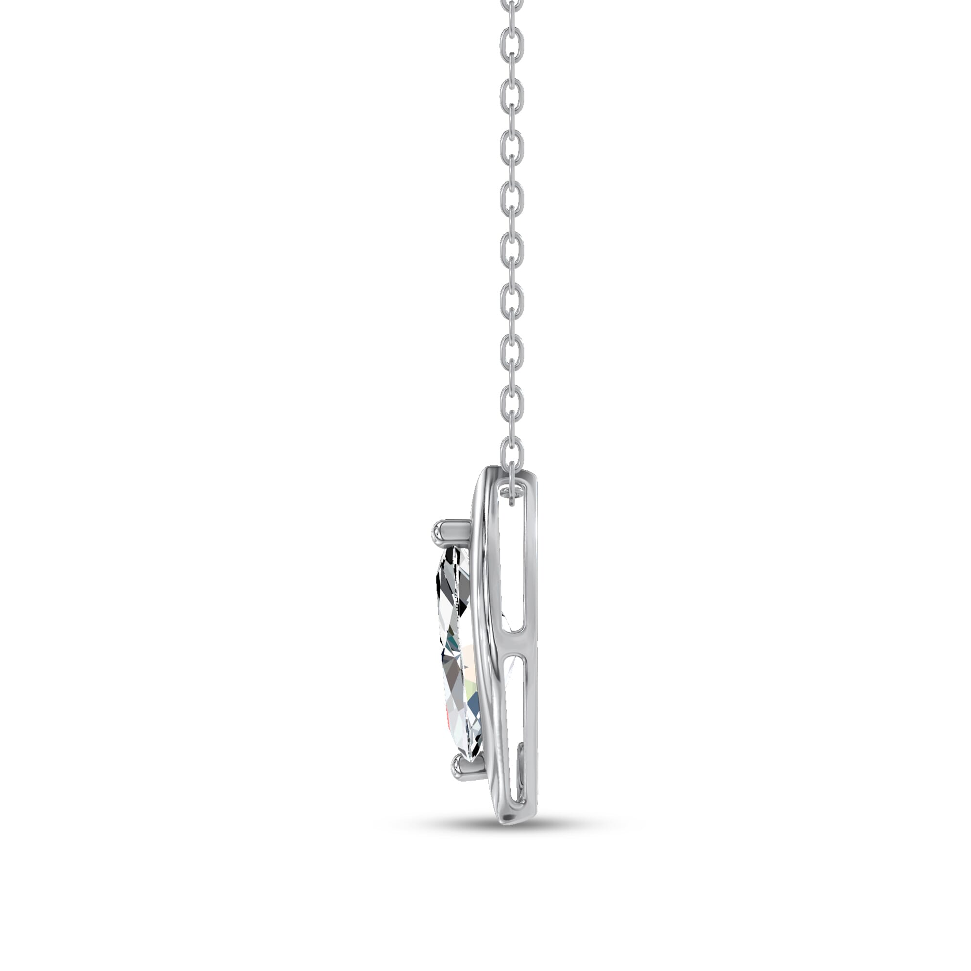 Draped Marquise Lab Diamond Pendant Necklace by Christian Siriano