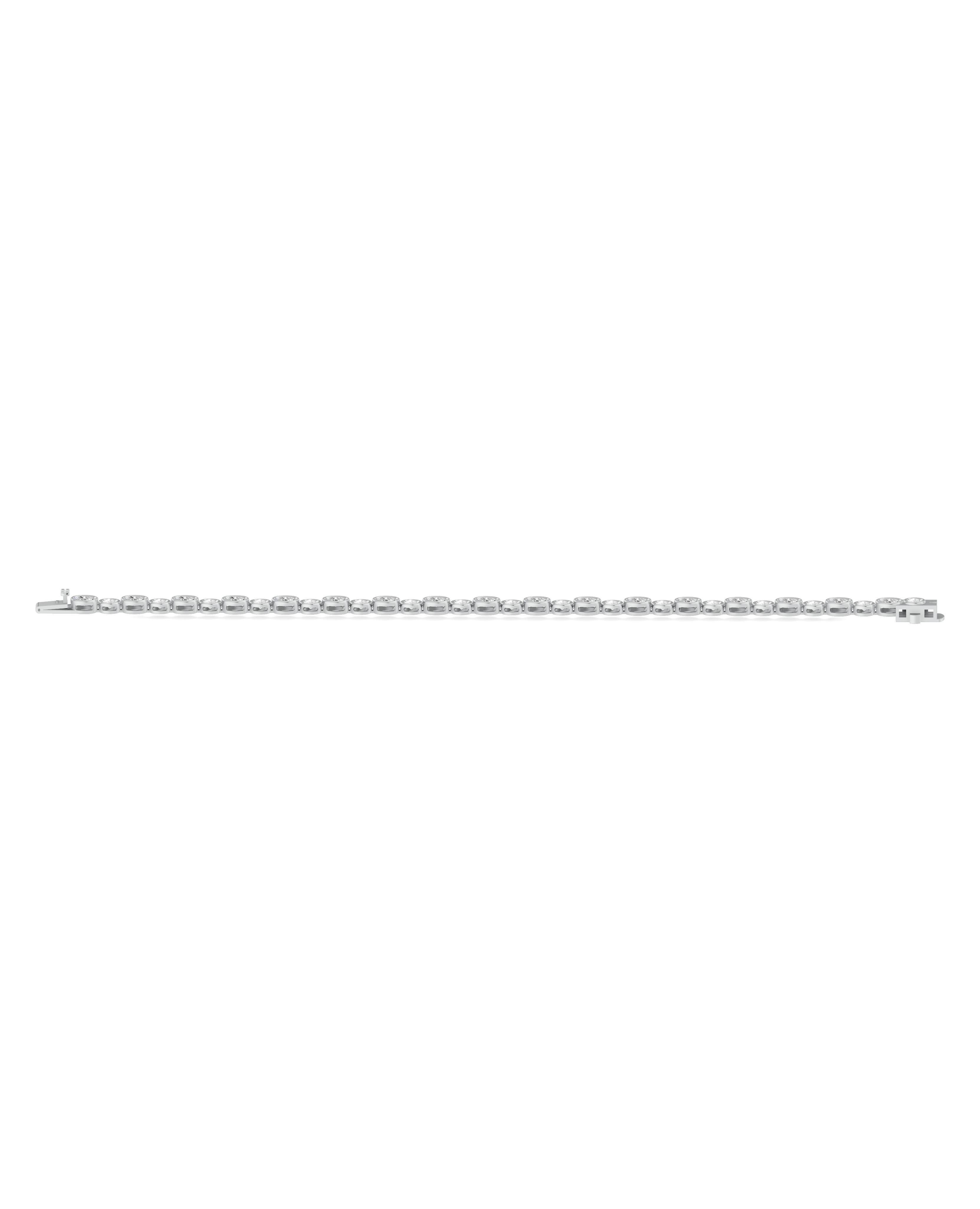 Dimensional Frame Diamond Tennis Bracelet
