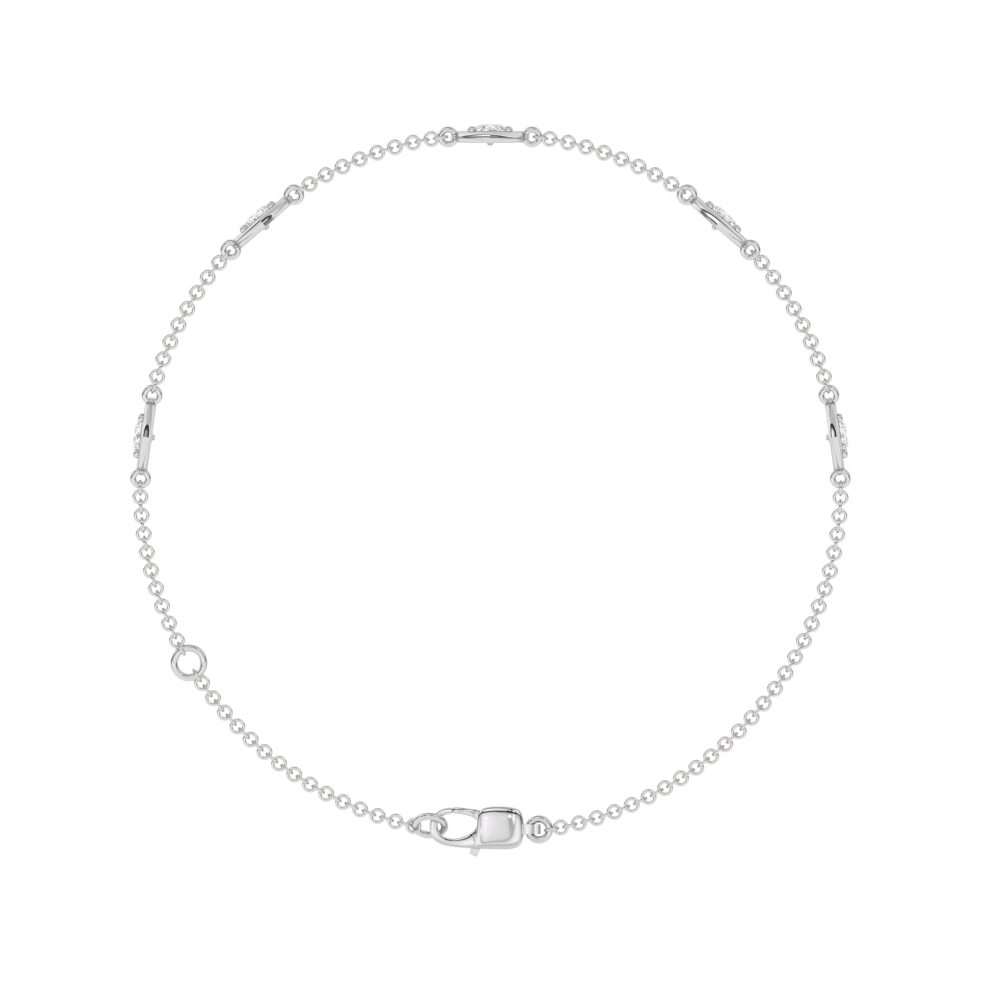Heart Embrace Diamond Five-Station Bracelet