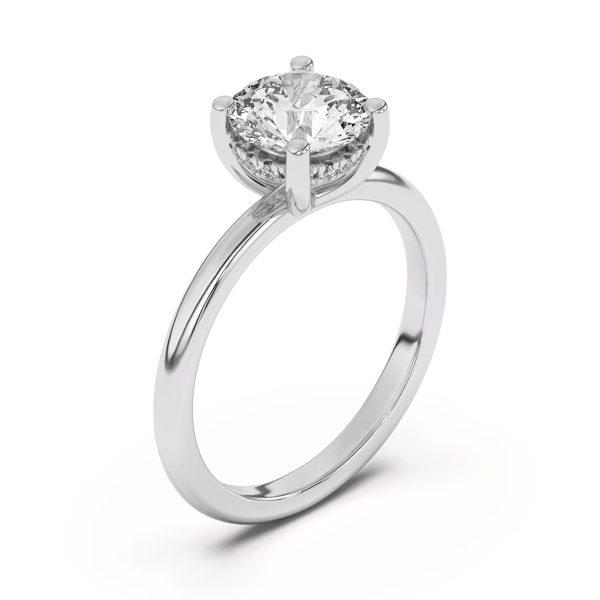 Beverly Timeless Hidden Halo Engagement Ring