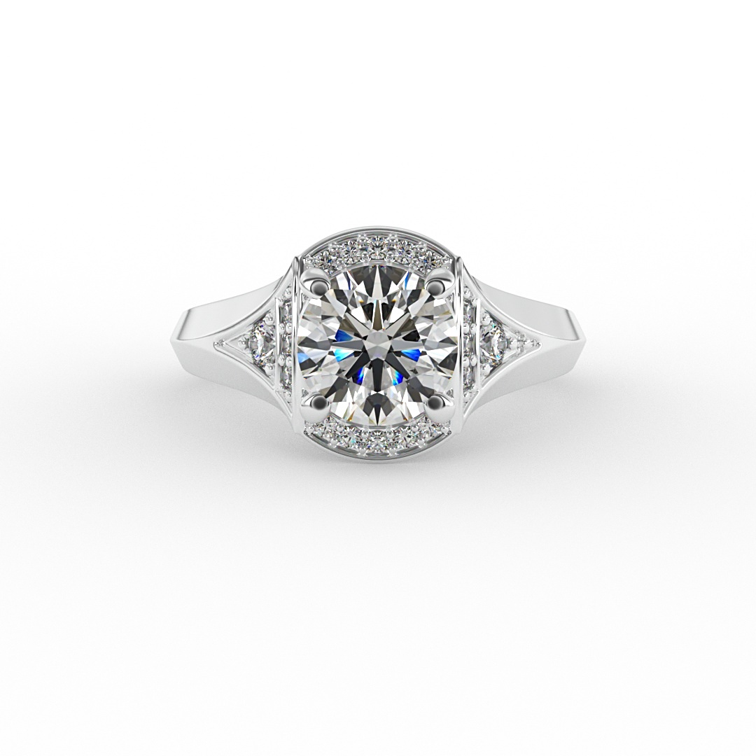 Aitana Halo Engagement Ring