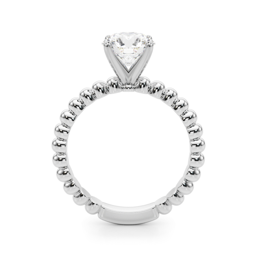 Lisette Beaded Solitaire Engagement Ring
