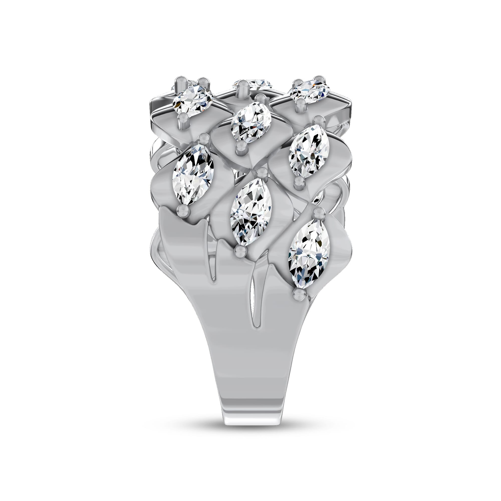 Draped Marquise Lab Diamond Ring by Christian Siriano