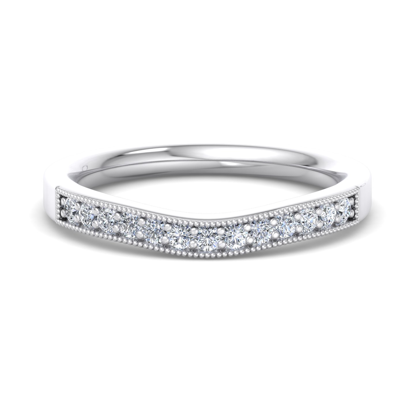 Xiamora Pave And Migraing Curved Band