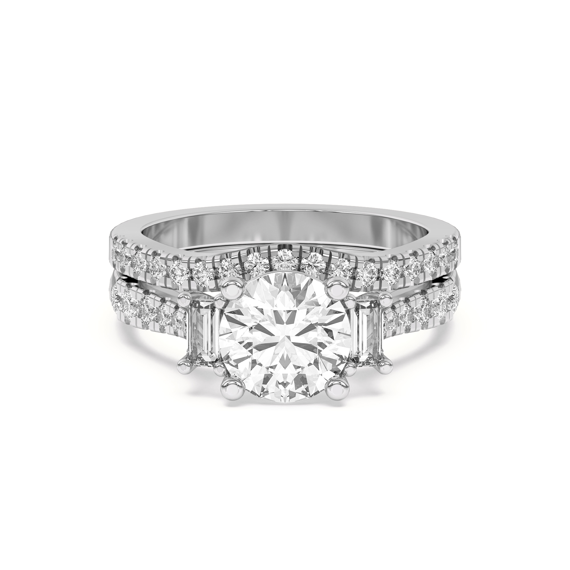 Trielle Pave Curved Band