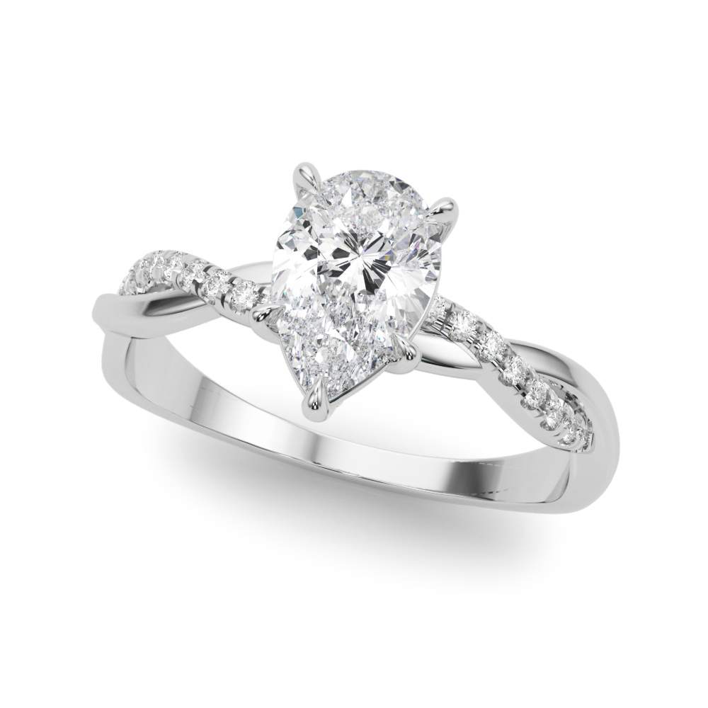 Eula Pave Diamond Braided Engagement Ring
