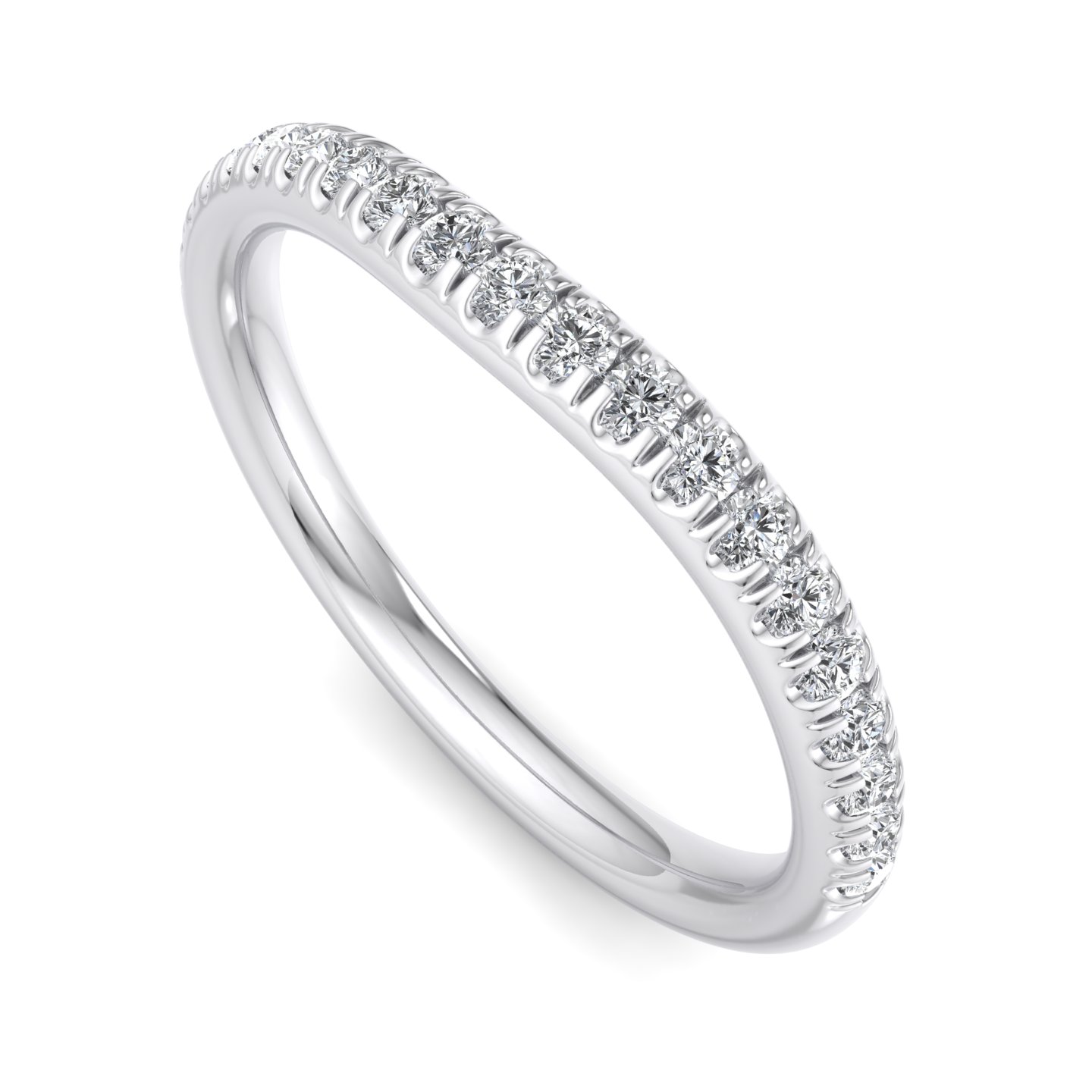 Ellis Curved Pave Band