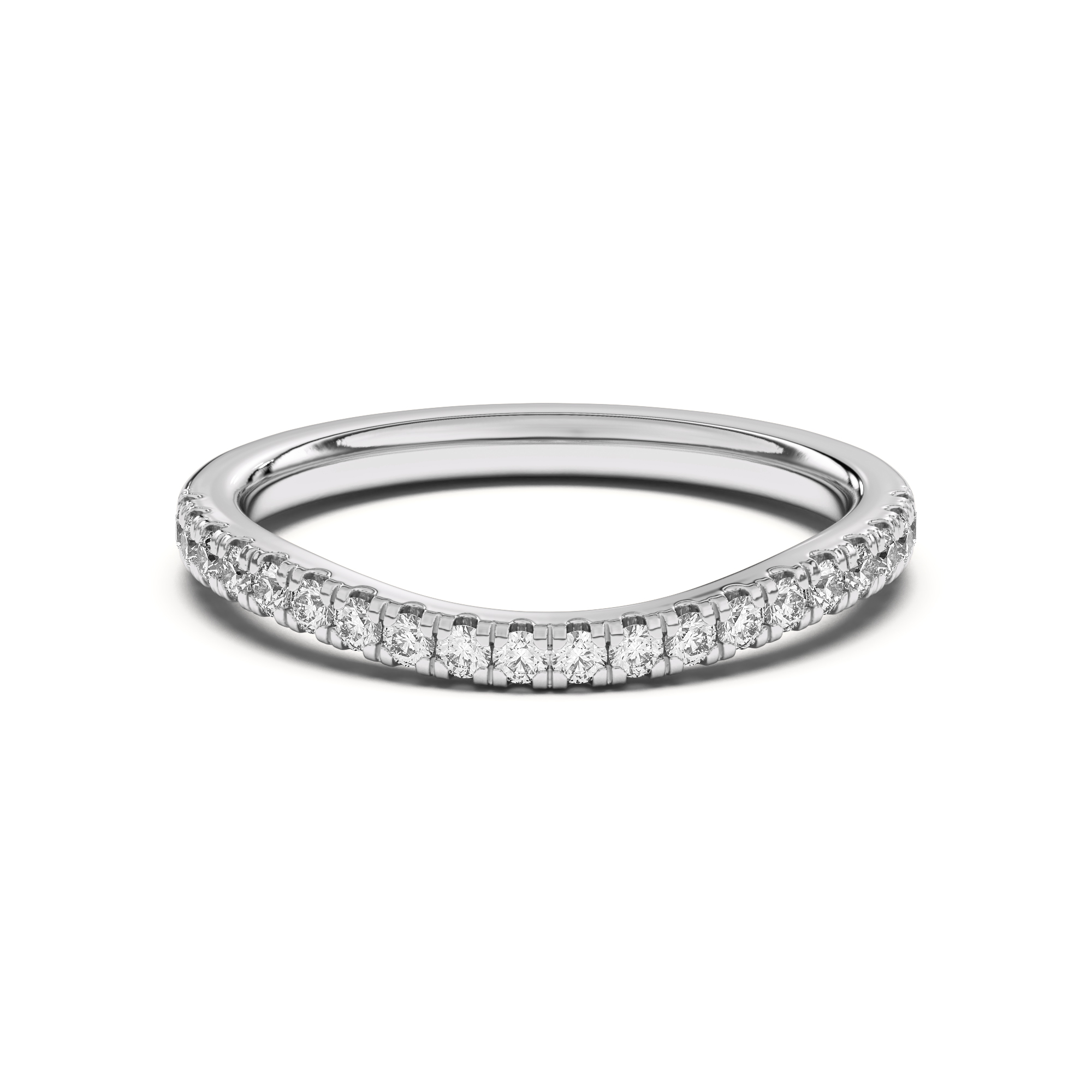 Sue Curved Pave Band