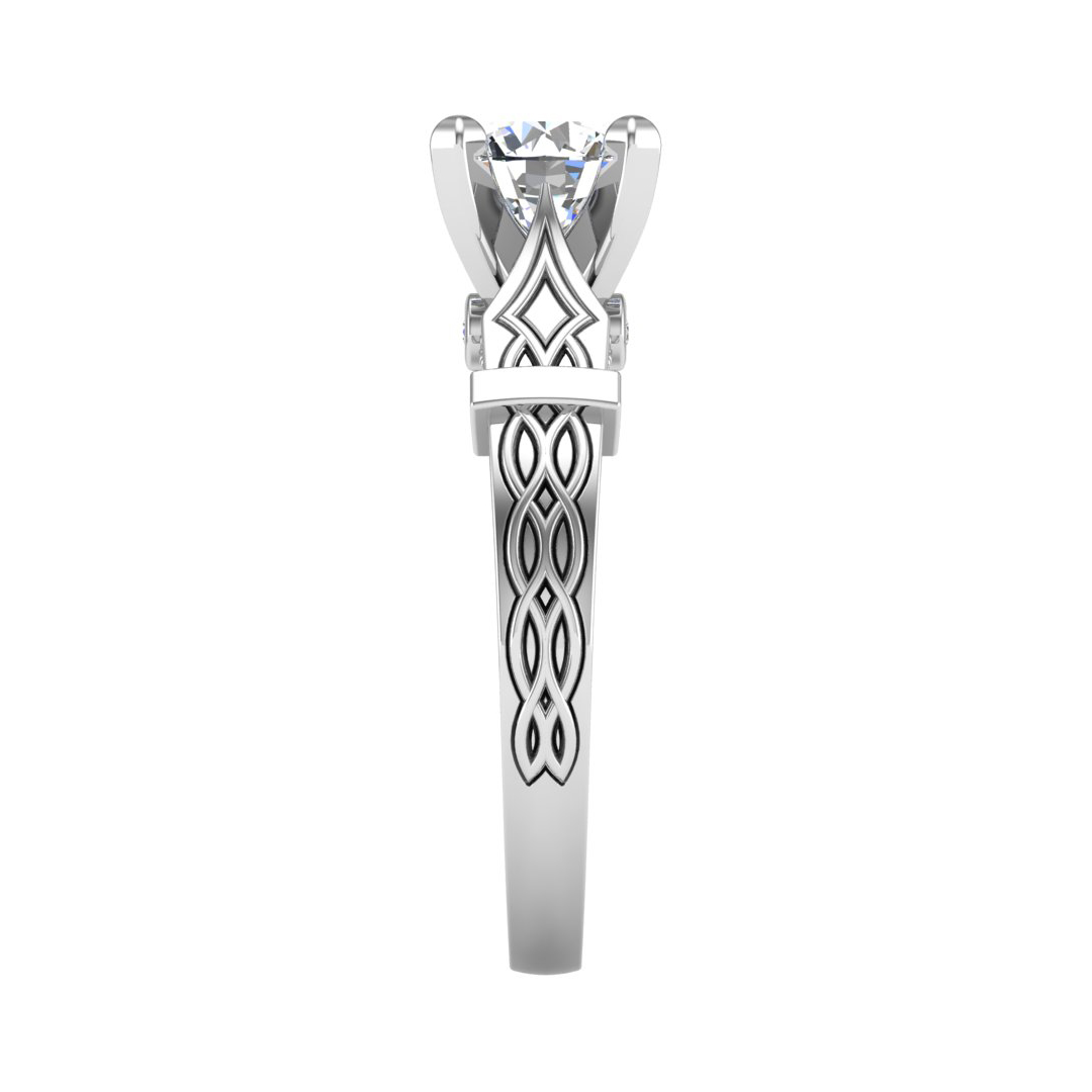 Anastasia Art Deco Solitaire Engagement Ring