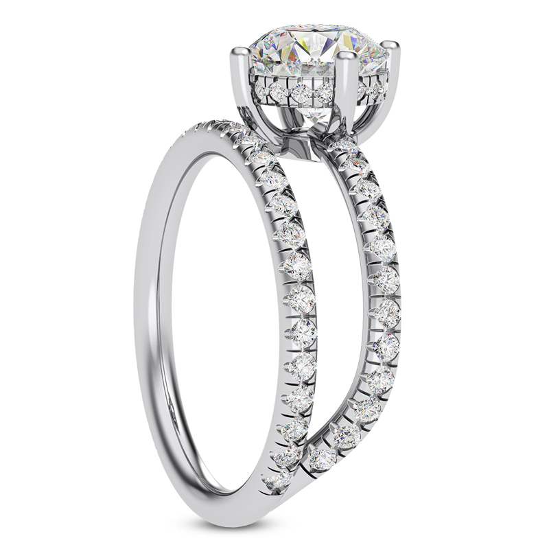 Raina Floating Hidden Halo Engagement Ring