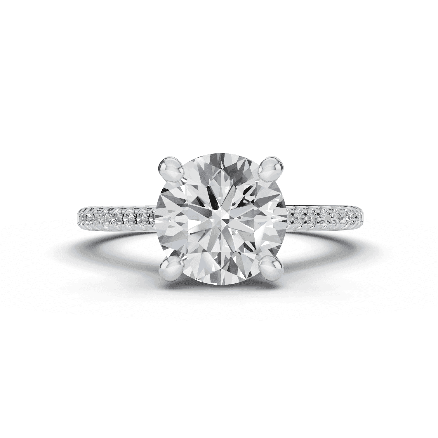 Tradition Pave Cathedral Engagement Ring (.15ct. tw.)