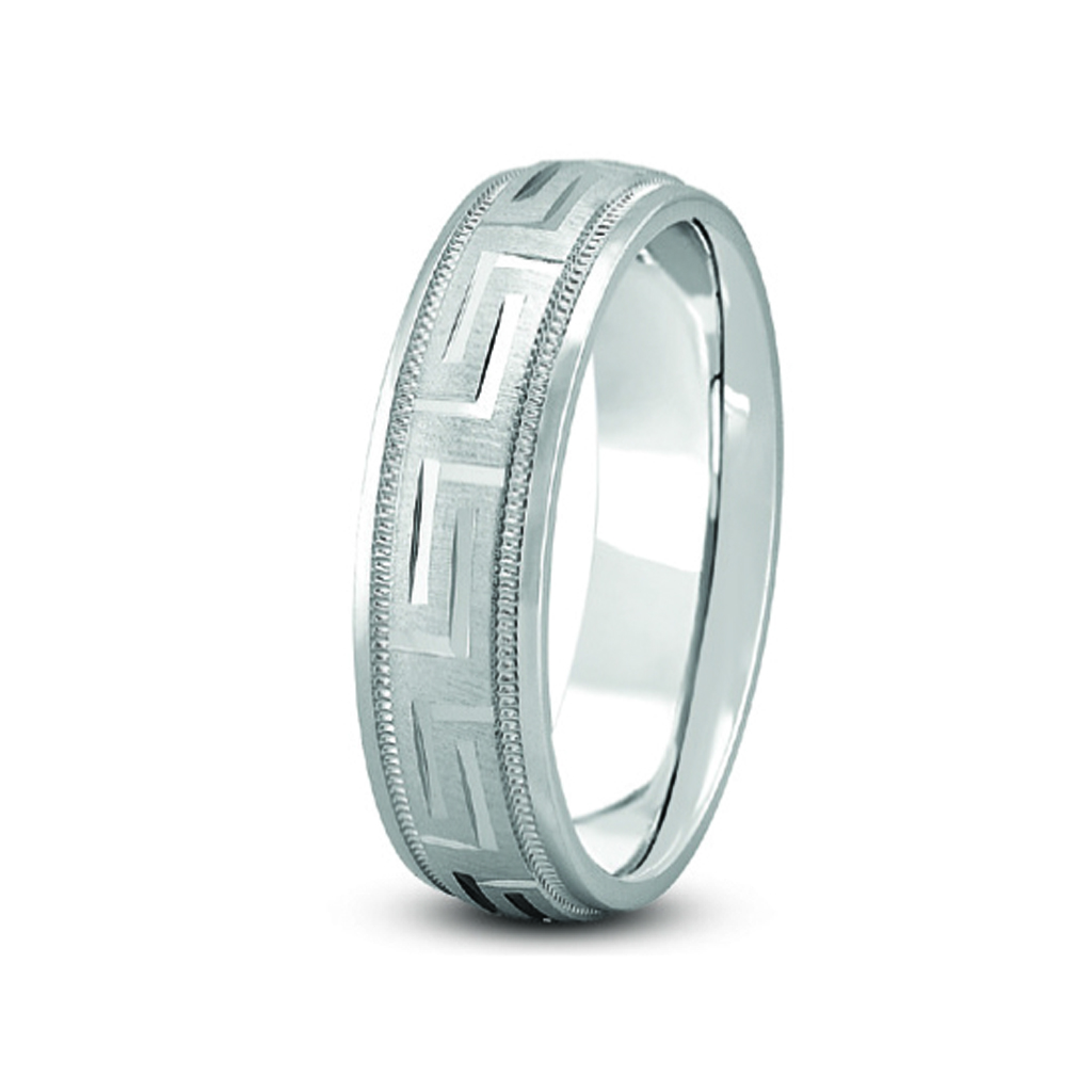 Fancy Carved Diamond Cut Band (4mm)