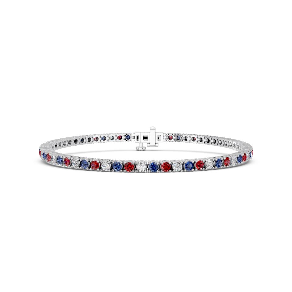 Patriotic Lab Diamond Tennis Bracelet (4.00 ct. tw.)