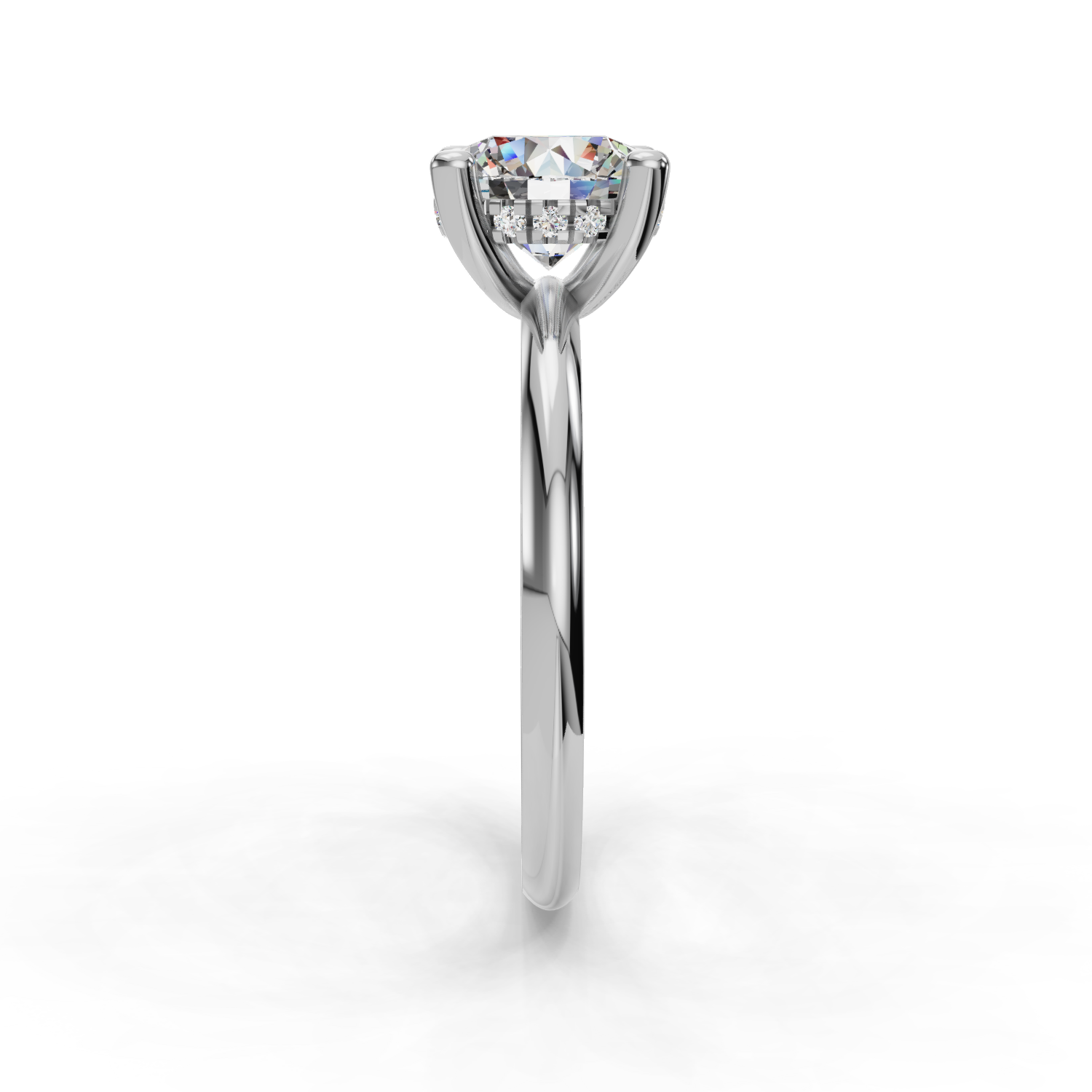Skyler Two-Tone Hidden Halo Engagement Ring