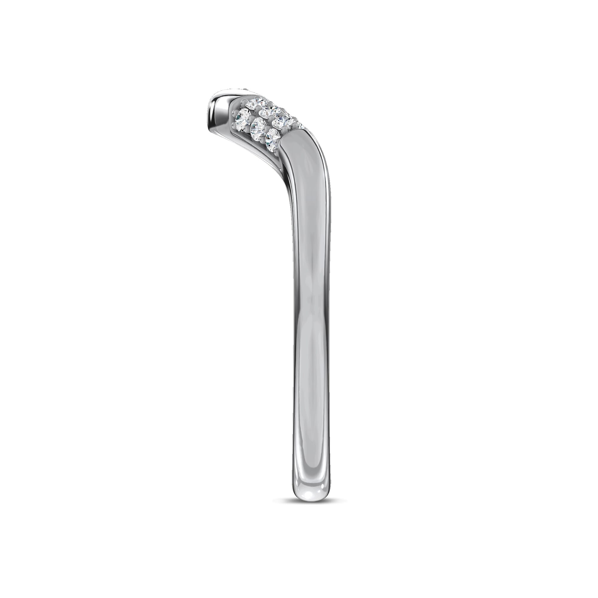 Echo Curved Pave Diamond Band