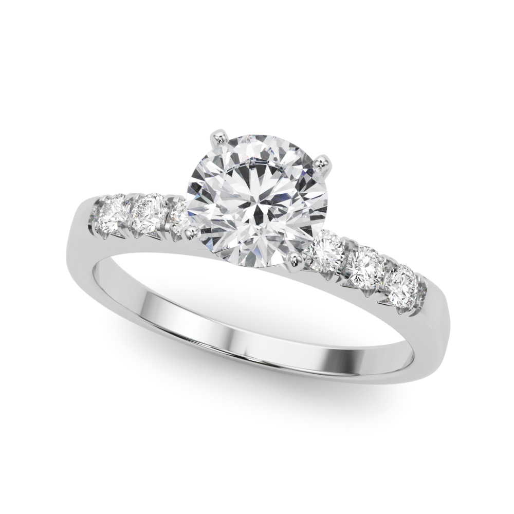 Bette French Pave Diamond Engagement Ring