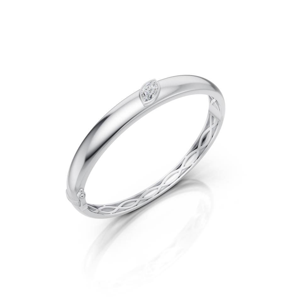 Marquise Diamond Bangle Bracelet