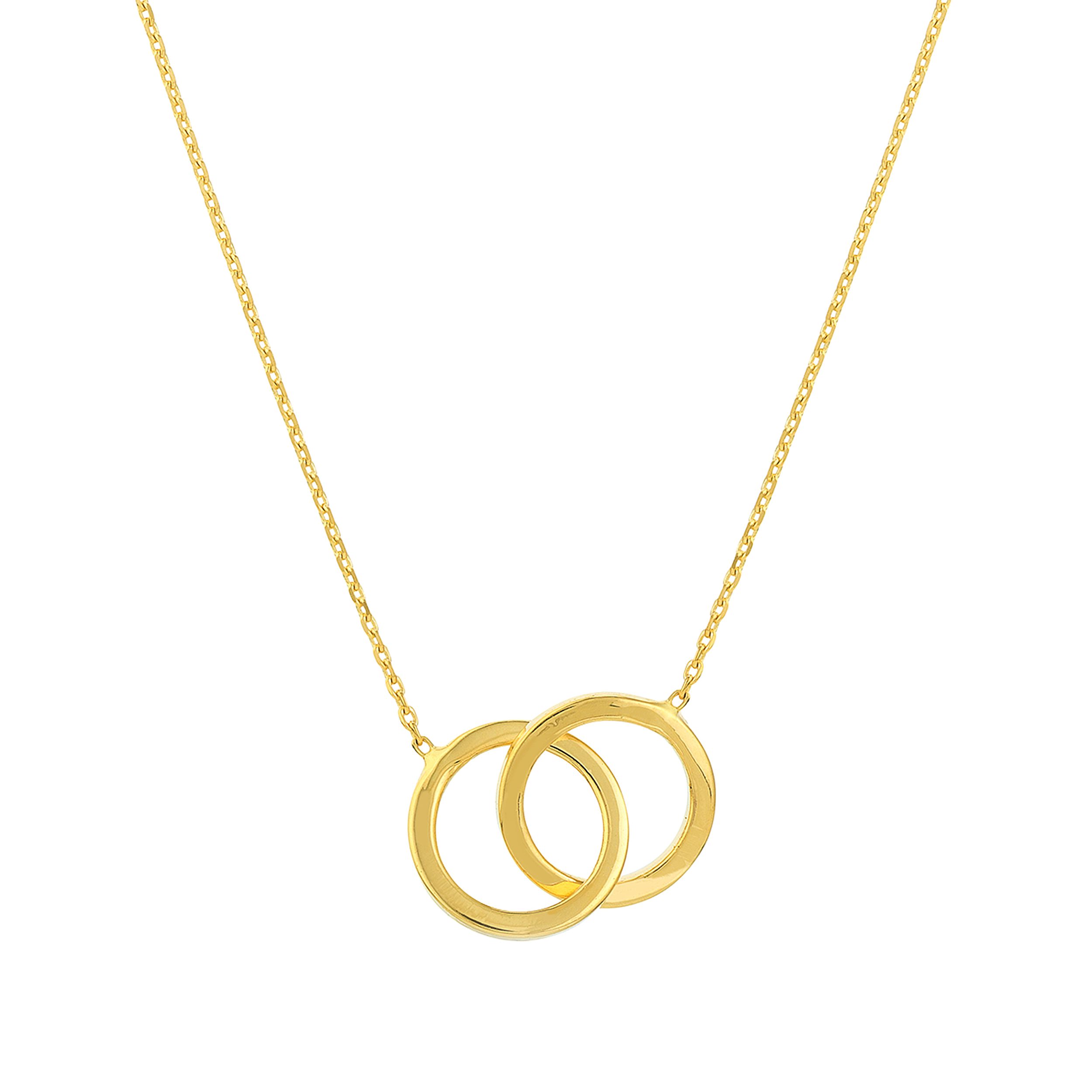 Interlocking Gold Circle Necklace