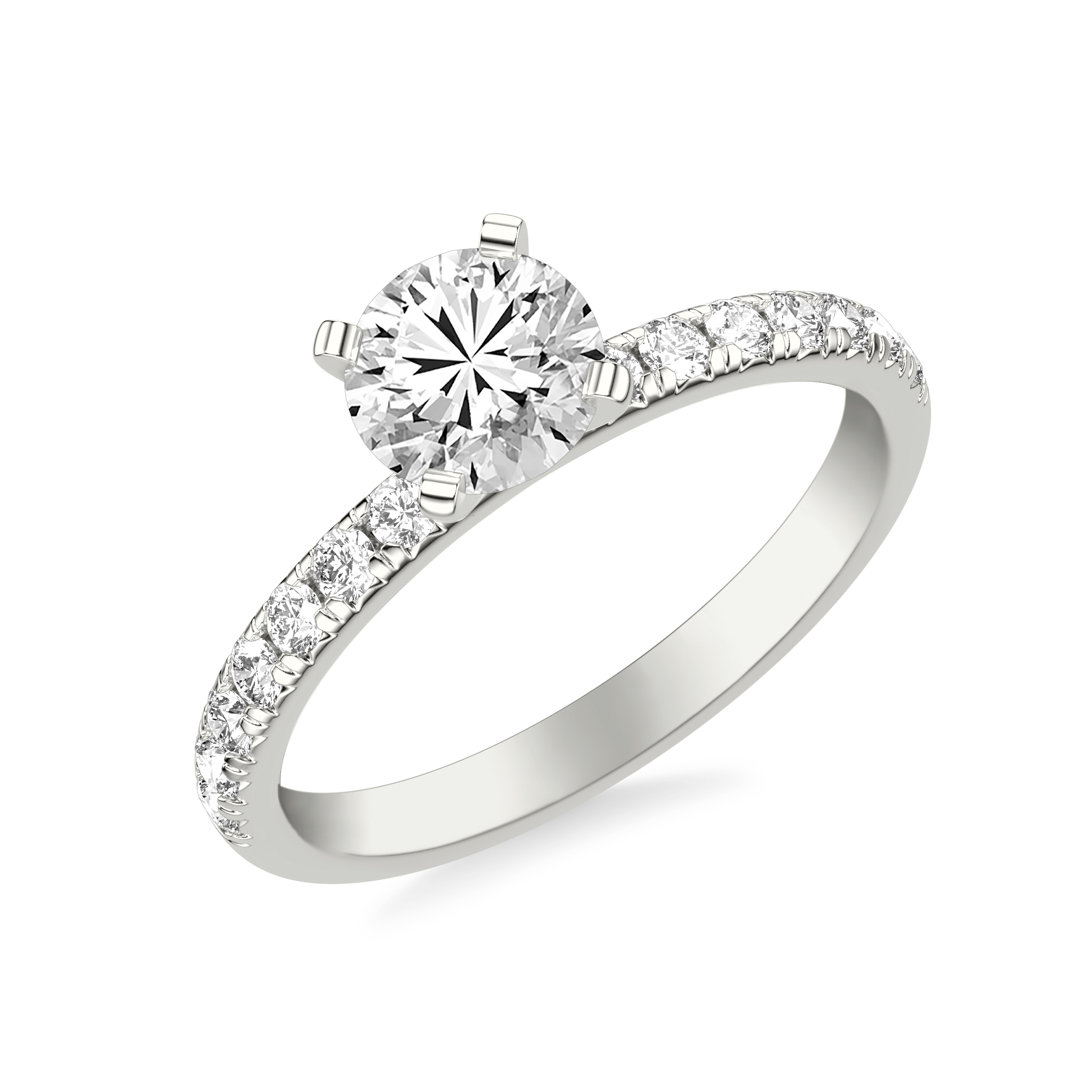 Morven Pave Diamond Accent Engagement Ring