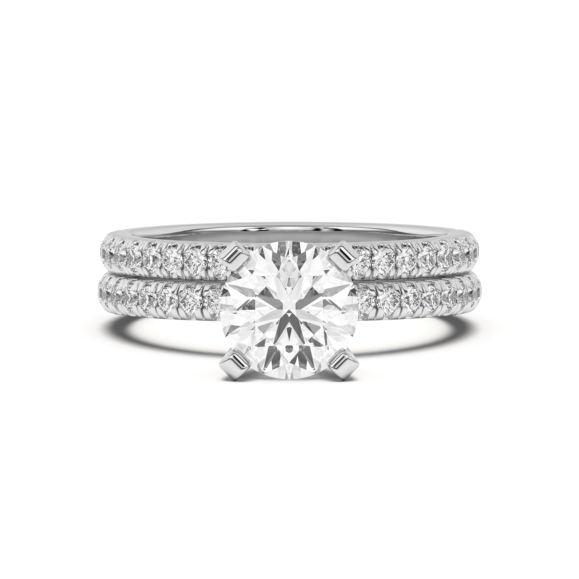 Hope Classic Pave Matching Wedding Band