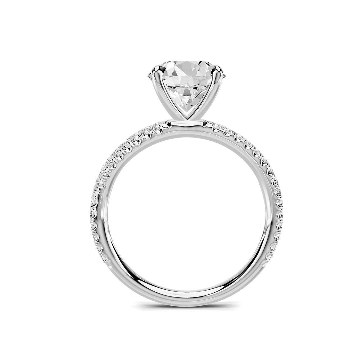 Avalon Double Pave Crossover Engagement Ring