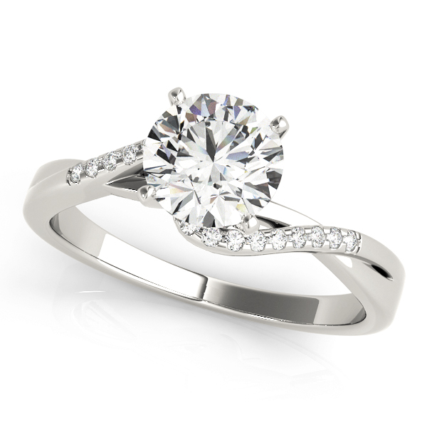 Denver Pave Diamond Bypass Engagement Ring