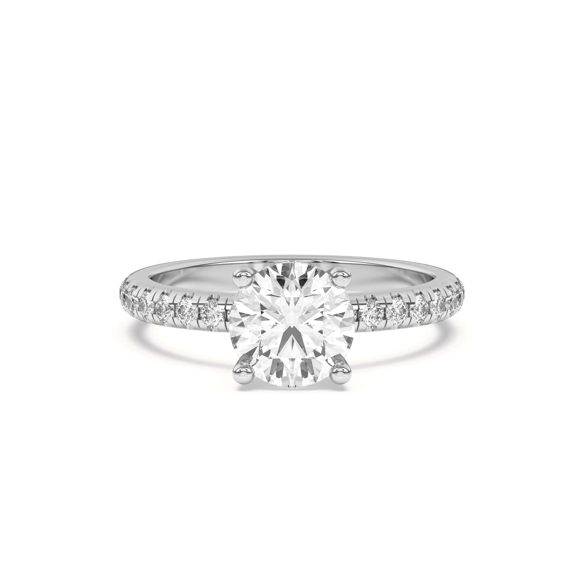 Marie Grand Hidden Halo Lab Pave Engagement Ring