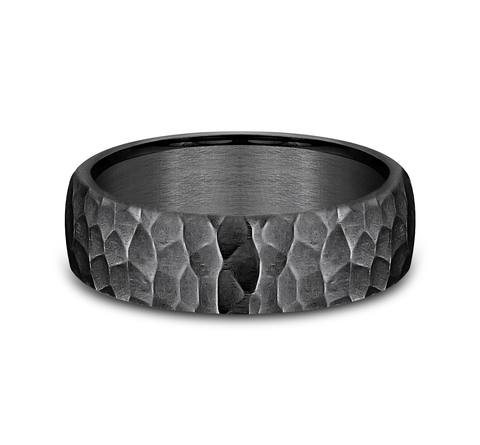 Midnight Hammered Comfort-Fit Band (6.5mm)