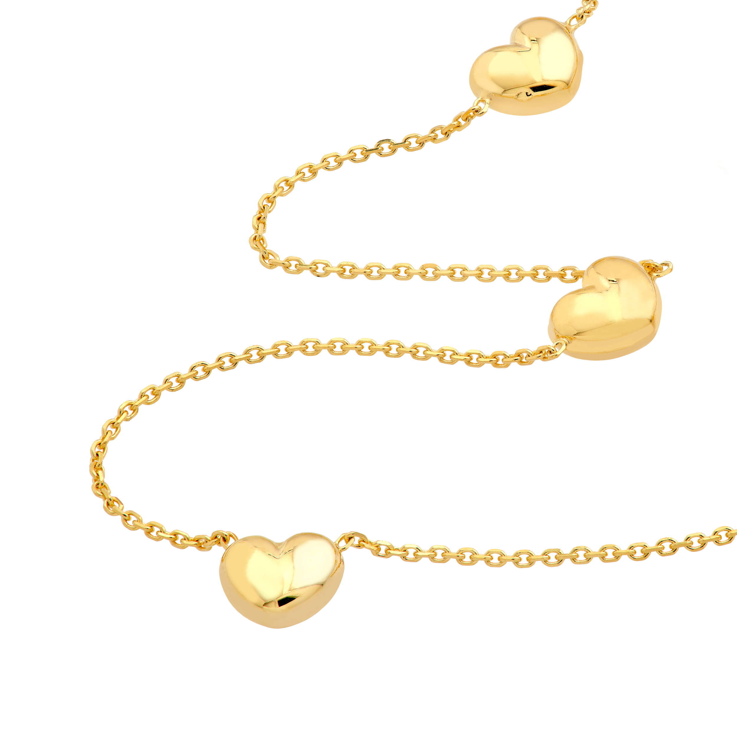 Heart Station Gold Necklace
