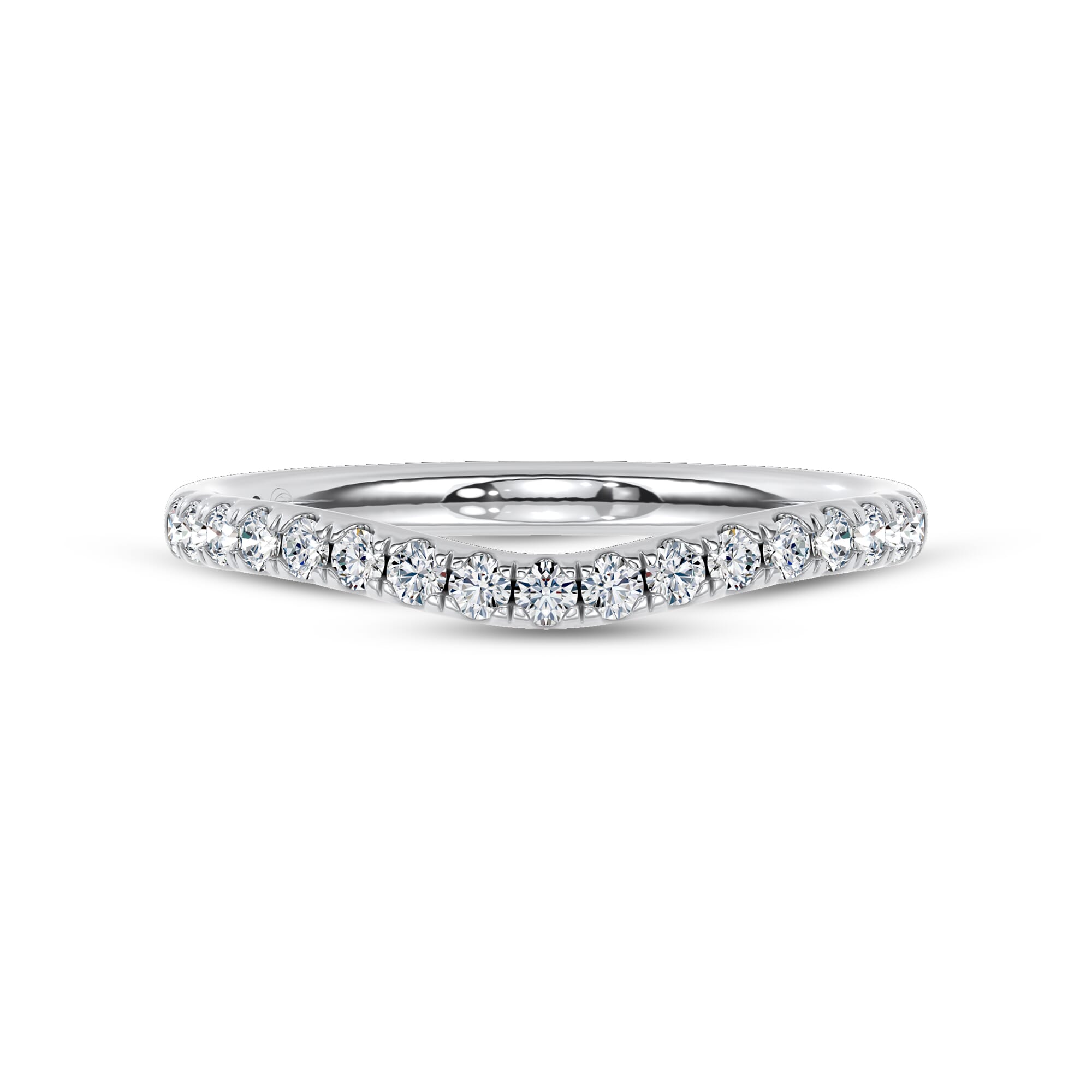 Cascata Contoured Pave Band by Christian Siriano