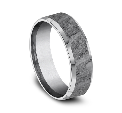 Granite Beveled Comfort-Fit Band (7mm)