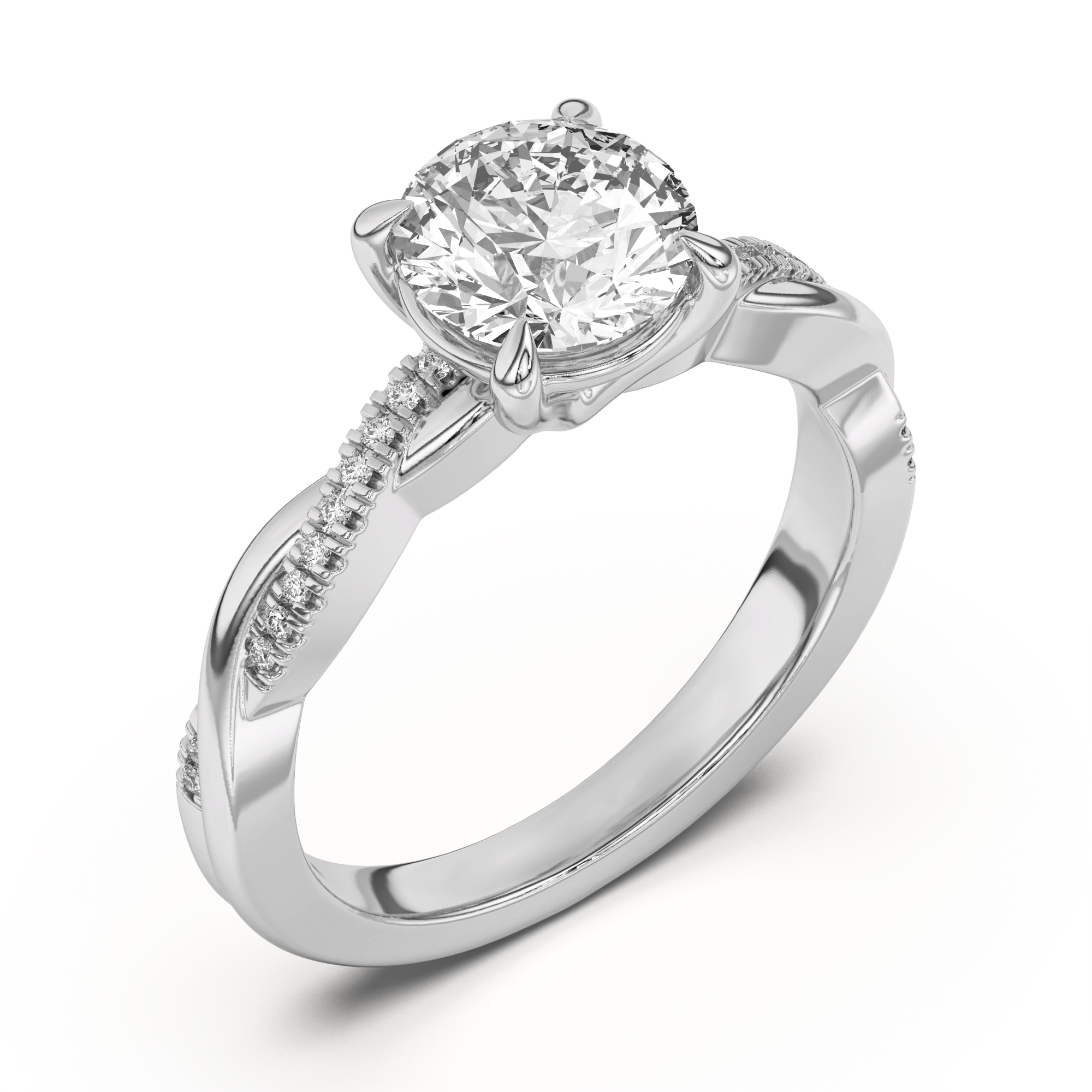 Hana Diamond Twist Engagement Ring