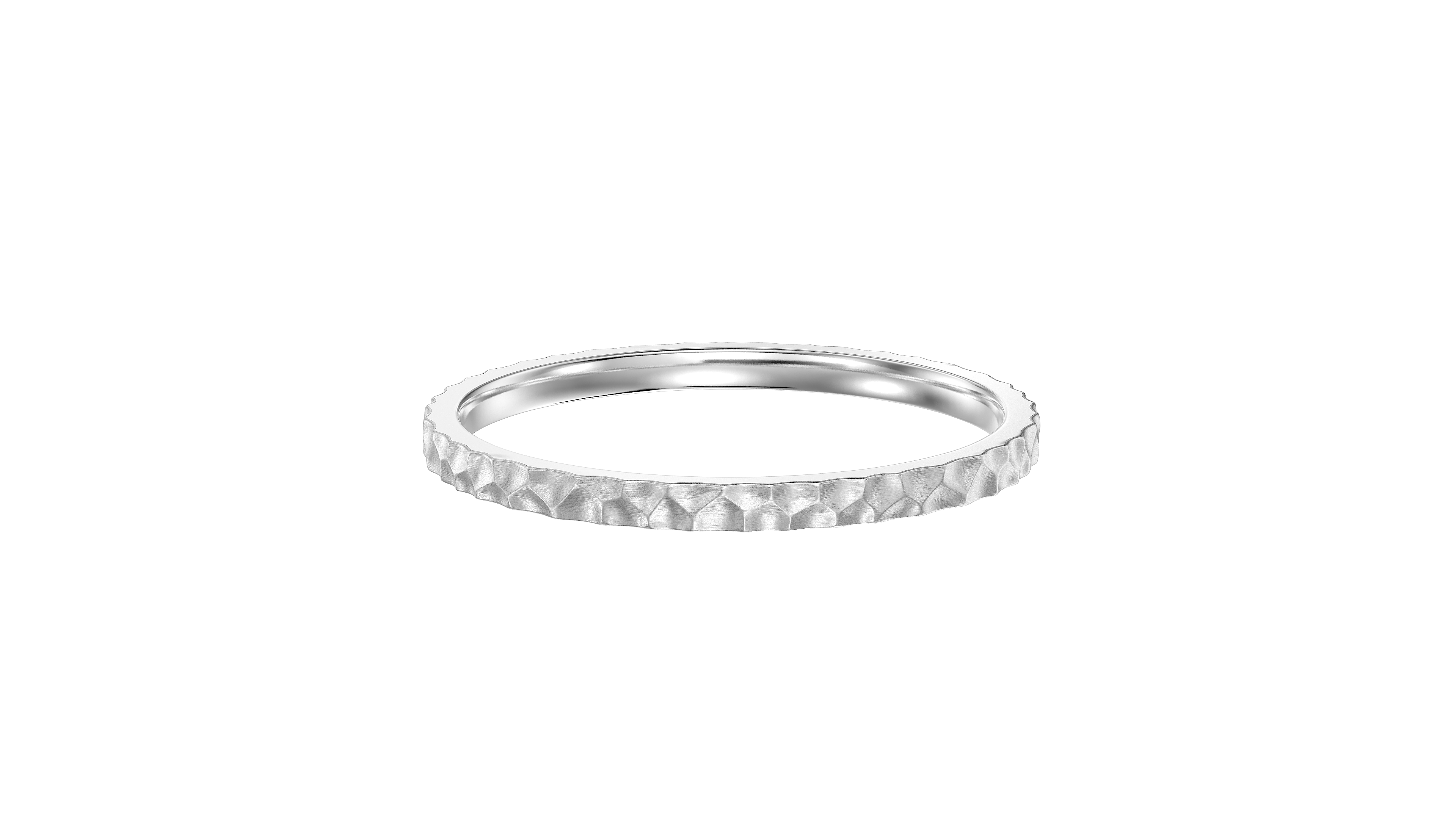 Hammered Brushed Stackable Band (1.5mm)