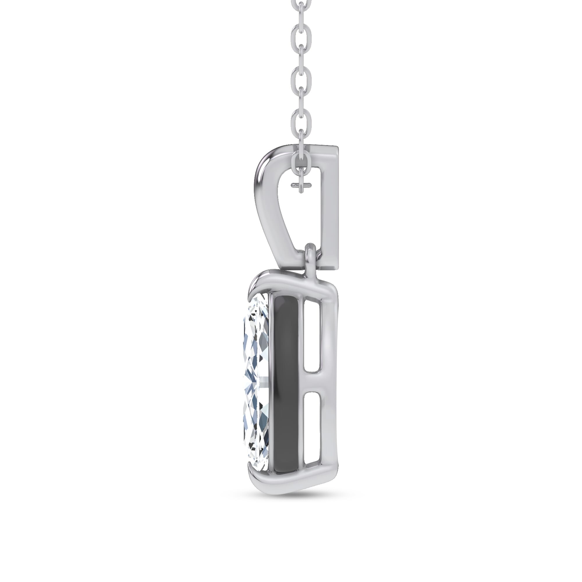Midnight Halo Marquise Lab Pendant by Christian Siriano