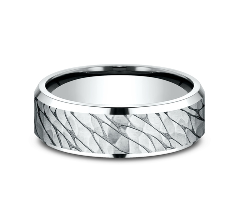 Canyon Finish Beveled Edge Comfort-Fit Band (7mm)