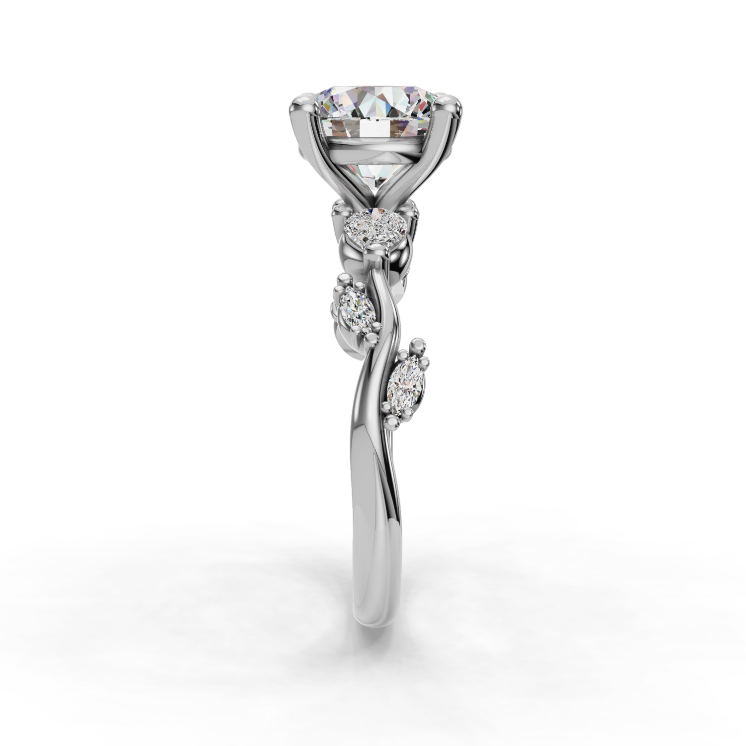 Florayne Vine Diamond Engagement Ring