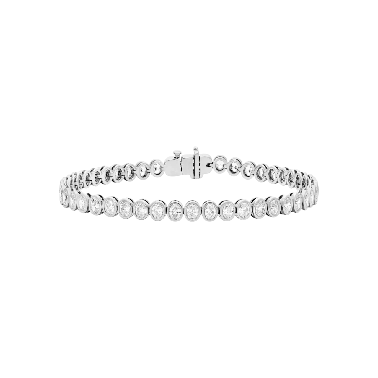 Oval Diamond Bezel Bracelet