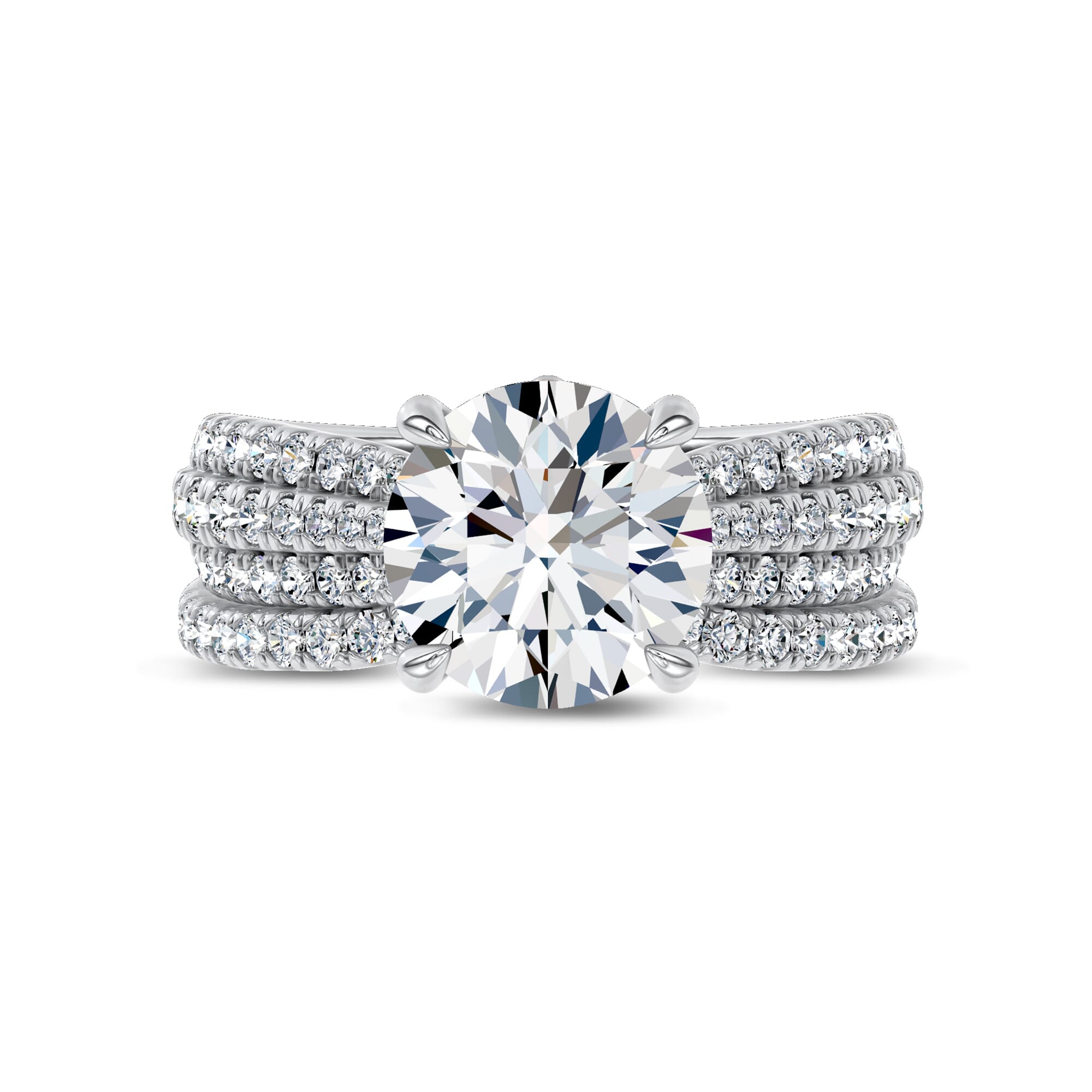 Serenade Contoured Pave Band by Christian Siriano