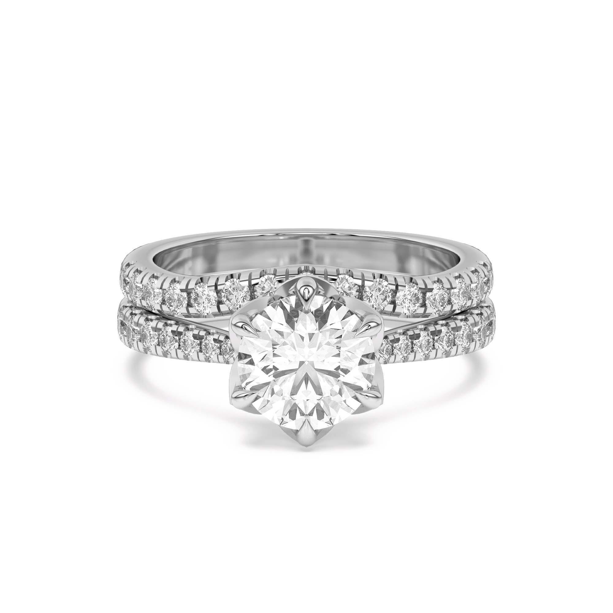 Petalo Pave Curved Band