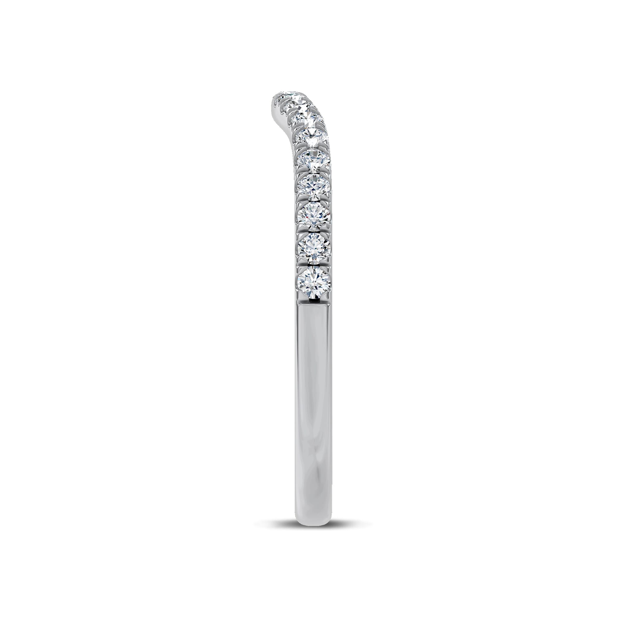Marcelle Contoured Pave Diamond Band