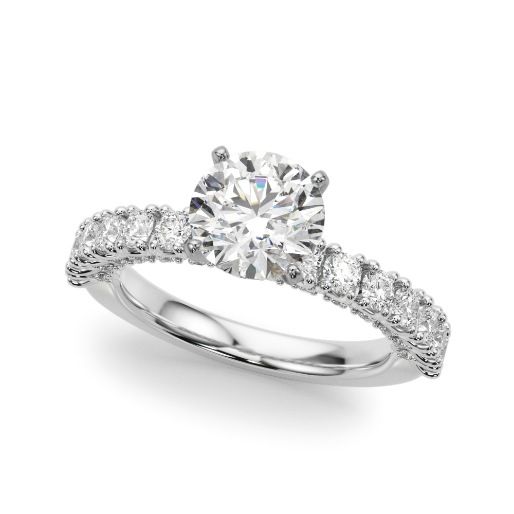 Vellara Sculpted Pave Engagement Ring
