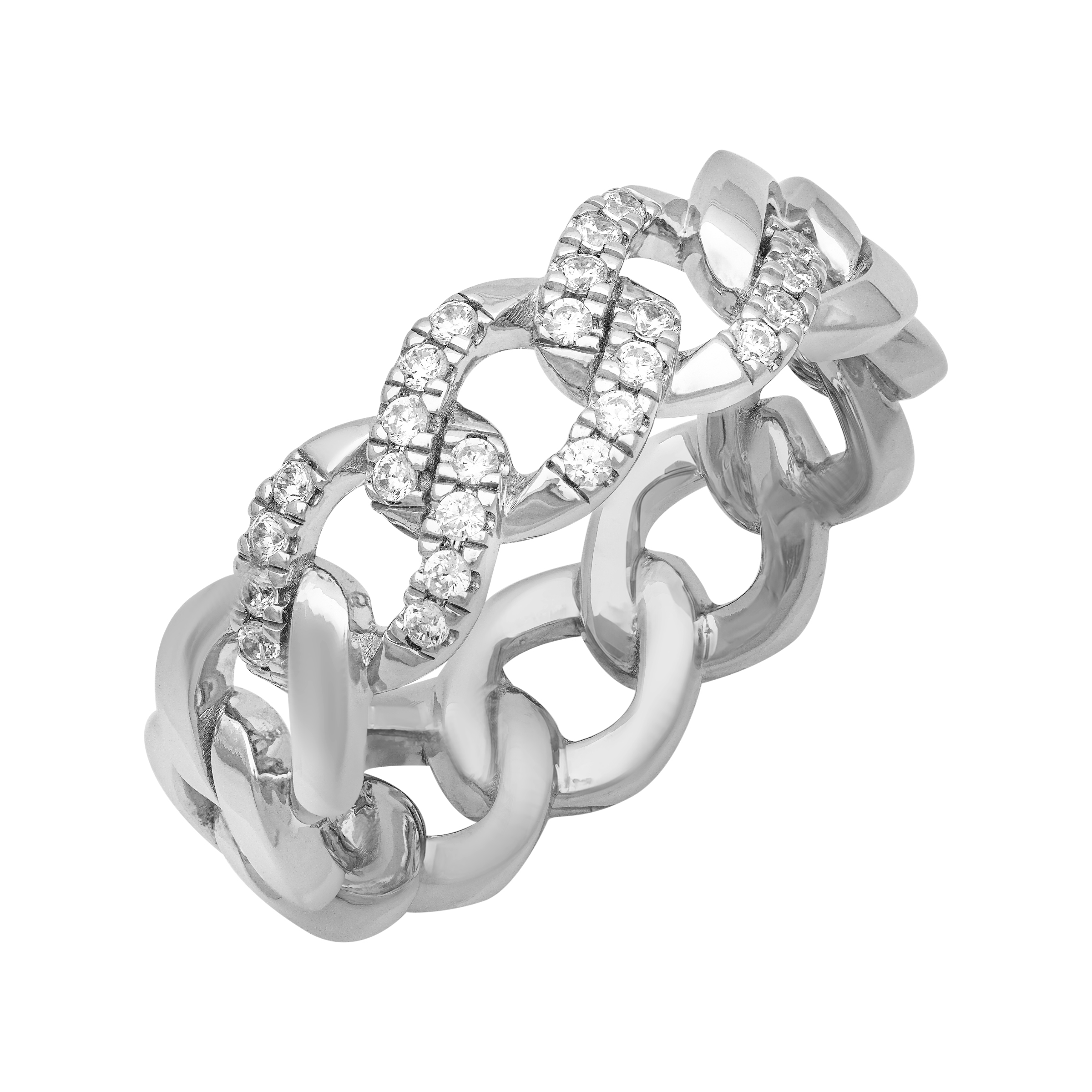 Diamond Curb Link Band (7mm)