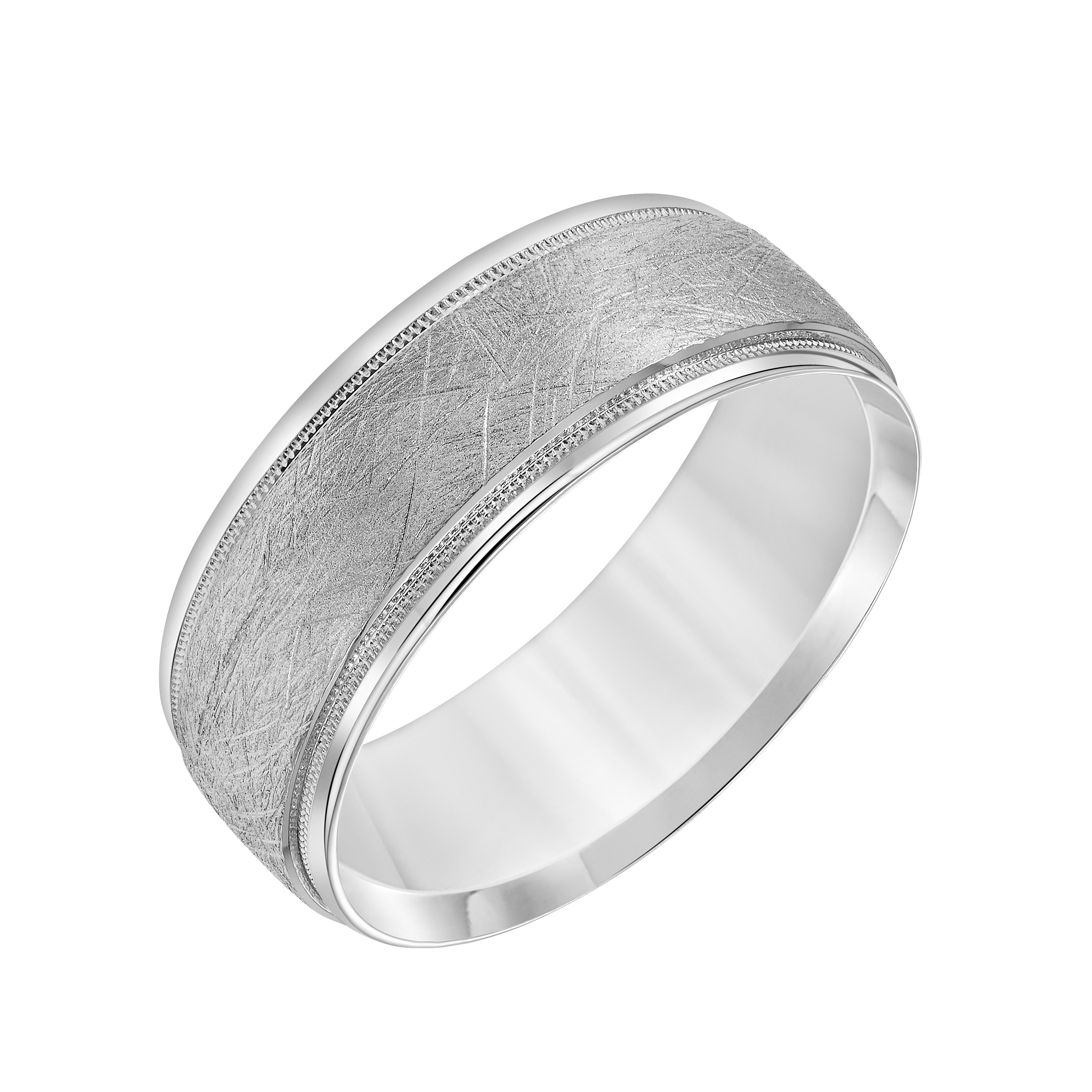 Low Dome Round Edge Crystalline Band (8mm)