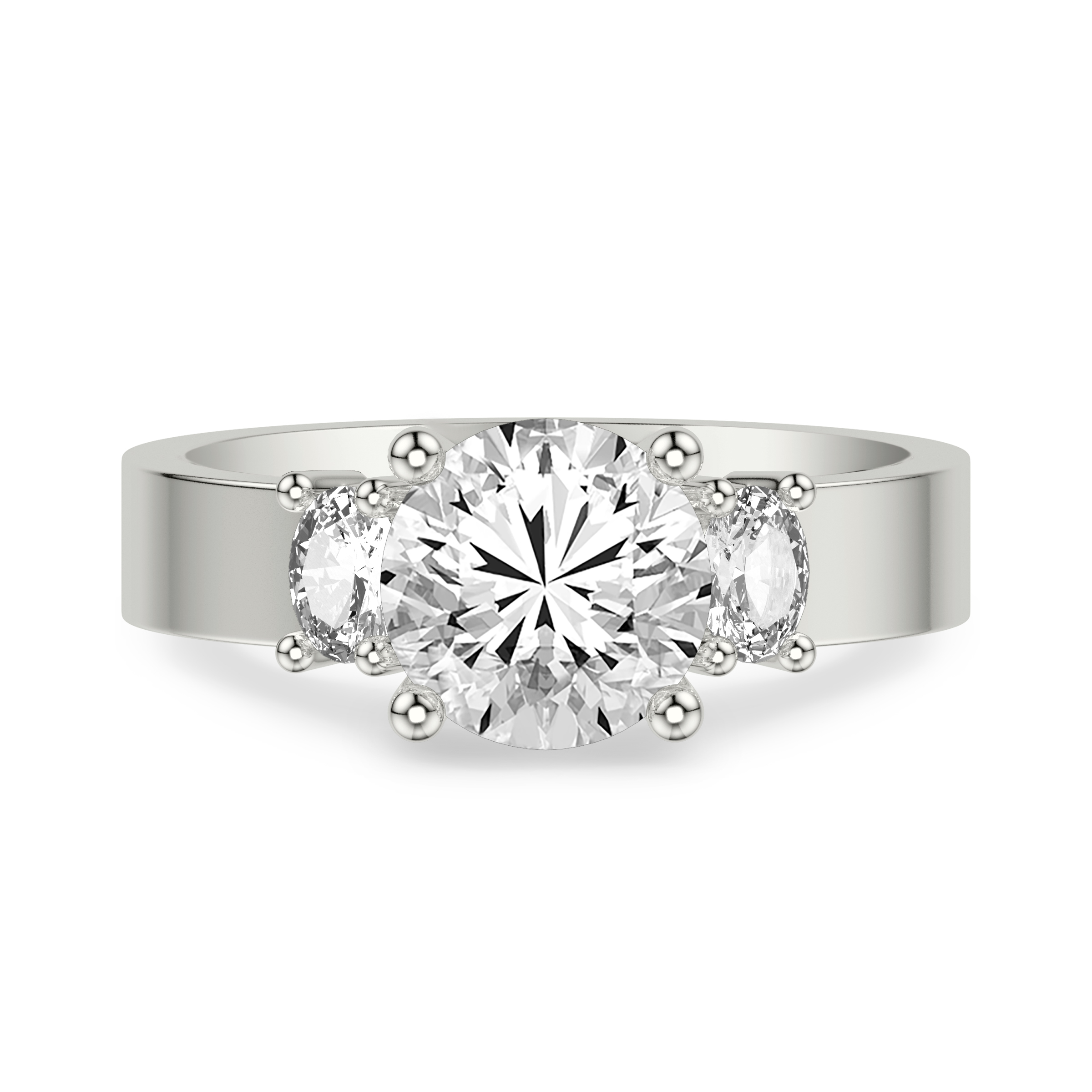 Cortina Oval Three-Stone Engagement Ring