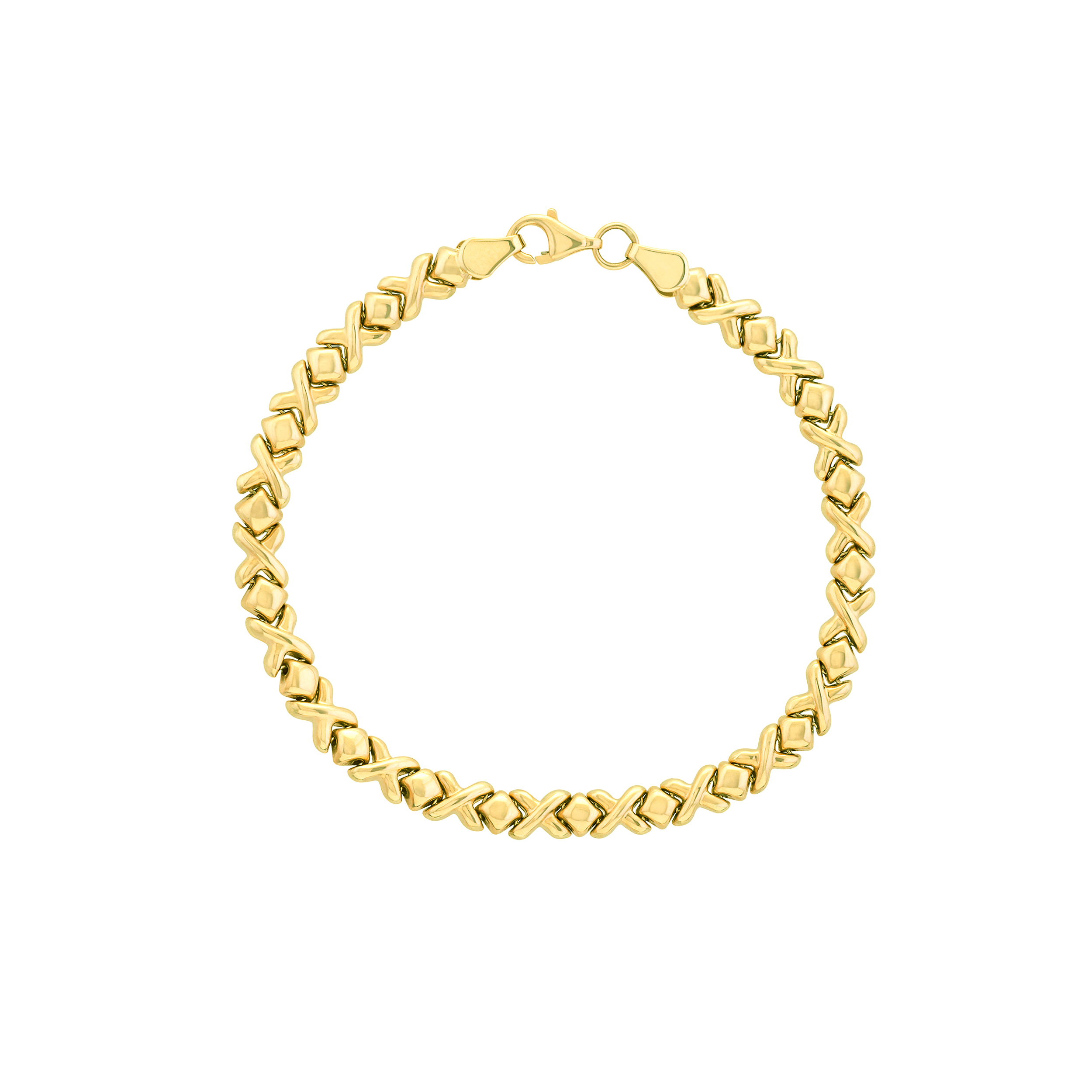 Sculpted XO Link Bracelet