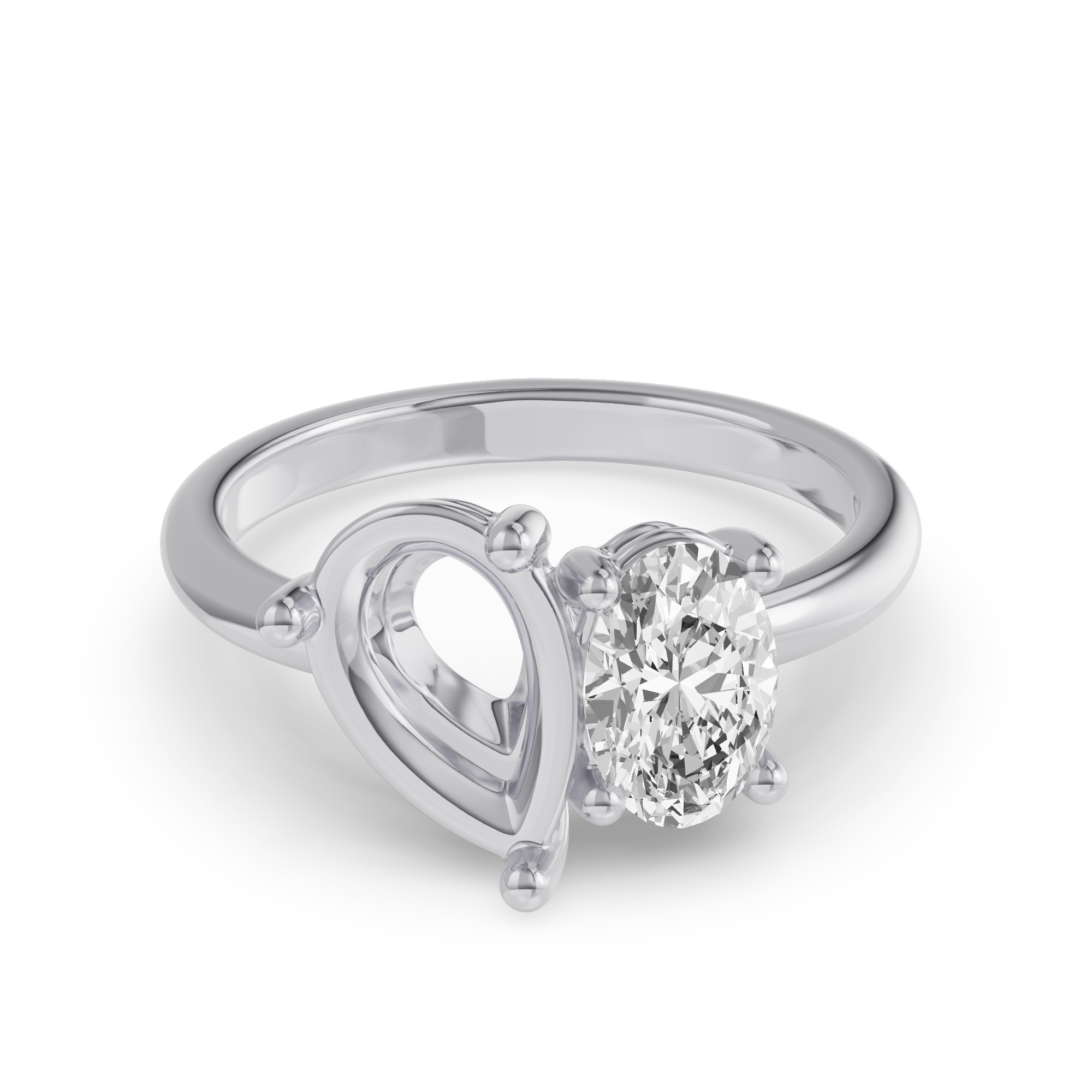 Toi Et Moi Customizable Oval Lab Diamond Ring (Starts at 1.00 ct. tw.)