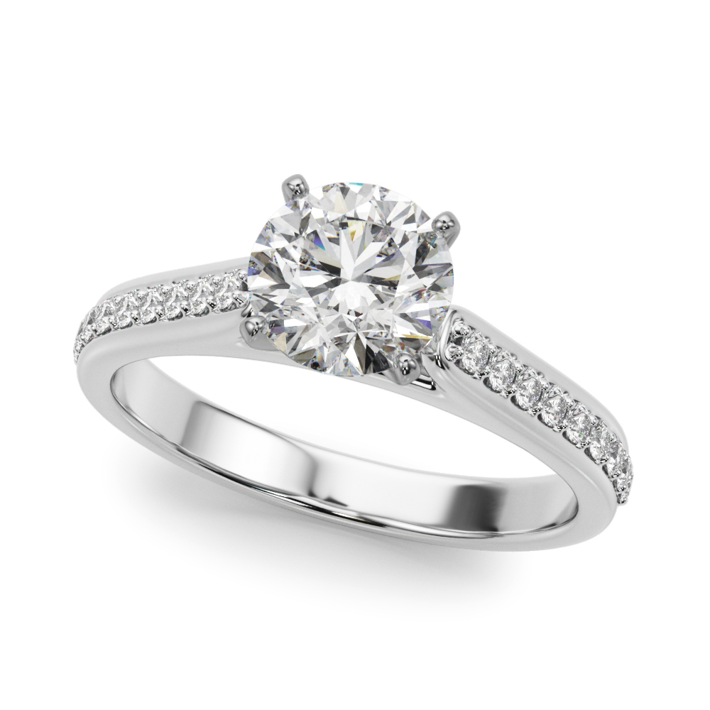 Caldera Shared Prong Diamond Engagement Ring